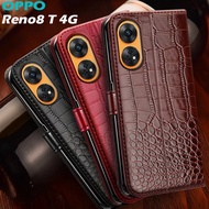 OPPO Reno8 T 4G Case Leather Flip Wallet case for OPPO Reno 8 T 8T 4G CPH2481 Phone cover OPPO Reno8 T case cover with card slot