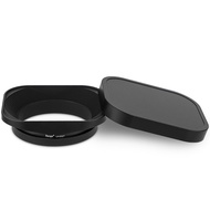 Haoge 39mm/43mm/46mm/49mm/52mm/55mm/58mm Universal Square Metal Screw in Lens Hood with Cover cap  f