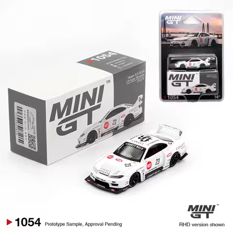 MINIGT 1054 In Stock 1:64 Nissan LBWK LB Super Silhouette S15 SILVIA ATHLETE Diecast Car Model Colle