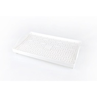 GOME ถาดเสิร์ฟอาหารพลาสติก 24x40x7.5 ซม. PRO KITCH 04 สีขาว