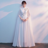 EAGLELY Luxury Long Evening Dresses Temperament Floor Length Chorus Traditional Chinese Bridal Dress