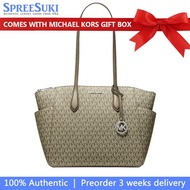 Michael Kors Handbag In Box Marilyn Medium Signature Logo Tote Bag Olive Army Green 35F5S6AT2V