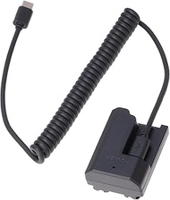 Fotga Coiled USB-C Type-C Power Adapter Cable + Decoded NP-FZ100 Dummy Battery for Sony ZV-E1 FX3 FX