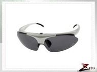 【Z-POLS三代進化式可掀款 】強化型珍珠白多功能抗UV頂級運動眼鏡，加碼贈偏光鏡