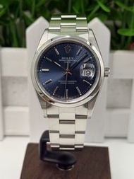 ROLEX勞力士15200，藍面日曆，3135機芯，直徑34mm，淨錶，狀態極好，歡迎門市交收，旺角上海街433號地鋪，長盛錶行