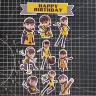 [CUSTOM NAME] Happy Birthday Cake Topper Alicia Ejen Ali Decoration Set Party Accessories Banner Hia