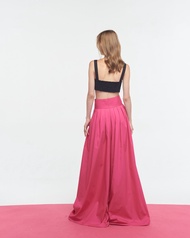 The SRT X9 Super Wide Leg Pants (TPN154) 2 Colors กางเกงขายาวขอบเอวสูง ขาบาน จีบรอบตัว ผ้าคอตตอน