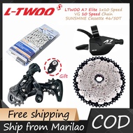 LTWOO A7 Elite Groupset 10 Speed Shifter+Elite Rear Derailleur 50T+SUNSHINE Cassette 46T/50T+KMC X10