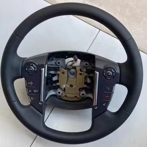 Hand-Sewn Microfiber Leather Car Steering Wheel Cover Discovery 2 Discovery 3 Interior Accessories F