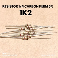 (10 PCS) RESISTOR 1/4W 1/4WATT 1K2 1.2K KILO CF 5% ROHS