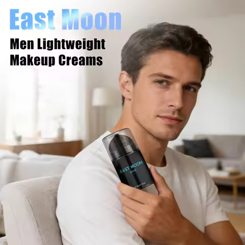East Moon Men Face Cream Oil Control Conceal Blemishes Brighten Skin Tone Lightweight Moisturize Fas