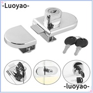 LUOYAO Glass Door Lock Punch-Free Double Open Sliding Security Hardware Lockset