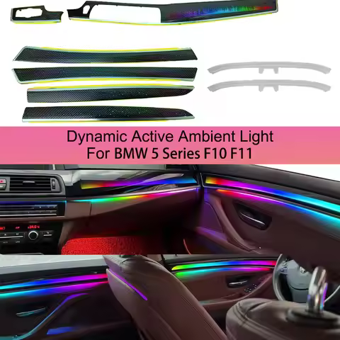 LED Ambient Light For BMW 5 Series F10 F11 Support Original Menu Control, F10 Interior Lighting Upgr