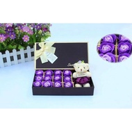 [HCM]Hộp quà Hoa hồng sáp thơm 12 bông + gấu bông