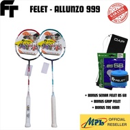 BADMINTON RACKET FELET ALUNZO 999 + GRIP + STRINGS BS 68 + CLOTH BAG
