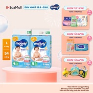 Combo 2 Tã/Bỉm dán cao cấp Moony Blue L54