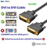 CE-LINK DVI to DVI Cable (Support DVI 24+1 and 24+5) DVI Monitor Cable (Dual-Link)