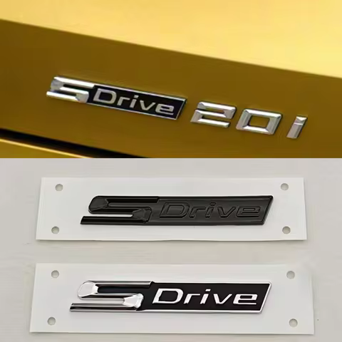 3D ABS Car Styling Logo SDrive Badge Sticker Rear Trunk Fender Side Emblem For S Drive 3 5 Series X3