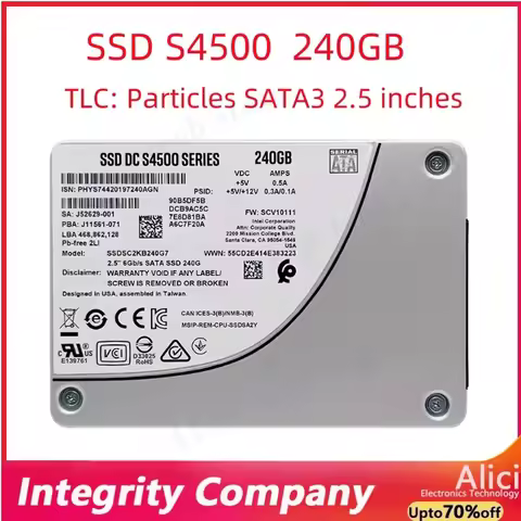 FOR Intel S4500 S4510 240G 480G 960G 2.5-inch SATAEnterprise SSD SSDSC2KB240G Original