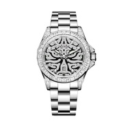 Summer Diamond Skeleton Wristwatch Baguette Bezel Waterproof Unisex Party