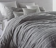 DKNY European Size Pillow Sham from the Loft Stripe Bedding Collection in a Frost Color CSC116-3930S