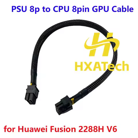 HXATech - PSU 8pin Male to CPU 8Pin male Graphic Card Powre Supply Cable for Huawei 2288HV6 and GPU 