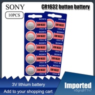 10pc/lot Sony Original CR1632 Button Cell Battery For Watch Car Remote Key cr 1632 ECR1632 GPCR1632 3v Lithium Battery