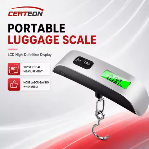 Portable Luggage Scale 50kg LCD Digital Travel Baggage Weight Scale Electronic Hanging Scale ABS Sta