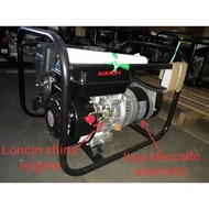 loncin generator 240v 196cc 6.5hp 2.2kva output italy alternator petrol fuel tank handle recoil star