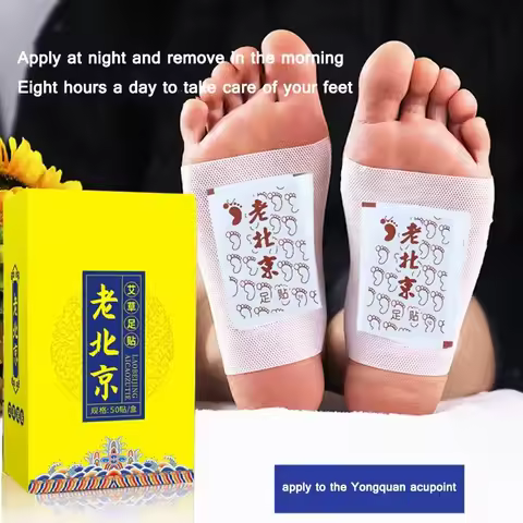 2025 NEW Vinegar Foot Patches Natural Mugwort Detox Foot Patch Improve Sleep Relieve Stress Chinese