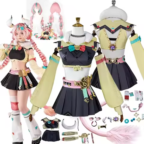 Genshin Impact Varesa Cosplay Costume Wig Skirt Headwear Tail Natlan Collective of Plenty Halloween 