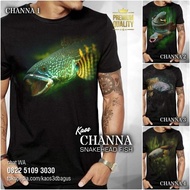 KAOS CHANNA Snakehead Fish Toman Baju T-Shirt Ikan Channa Barca