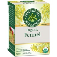 Traditional Medicinals Organic Fennel, Caffeine Free 16 Wrapped Tea Bags