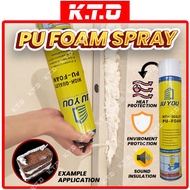 Polyurethane Foam PU Foam Spray 750ml General Purpose Fill Crack and Joint Spray Busa untuk Menyumbat Lubang