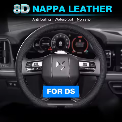 2025 New 8D Nappa leather Car Steering Wheel Cover For DS DS3 DS4 DS5 DS5LS DS6 DS7 DS9 DS4S Carbon 