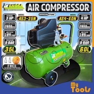 ANGSA 35 Litre Air Compressor AS3-35N 3HP 35L / AS4-60N 4HP 60 L With Air Hose Coupling Clip Paint Spray