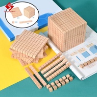 Sharprepublic Base Ten Blocks Montessori Wooden Learning Toy Math Manipulatives Number Blocks Counti