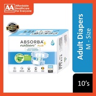 Absorba Nateen Plus Adult Diapers M Size (10's)