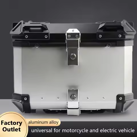 65L 80L 100L Aluminum Motorcycle Tail Box Motorcycle Luggage Trunk 36L 45L 55L Universal Large Capac