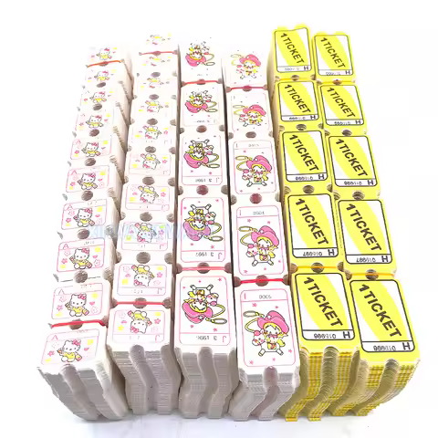 1 Bundle Lottery Paper Sample Any Design Arcade Ticket Dispenser Vending Crane Machine Coin Operated