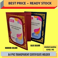 PVC CERTIFICATE HOLDER / FOLDER A4 / SIJIL / CERTIFICATE FOLDER / CLEAR HOLDER
