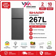 SHARP SJ2688MDS 267L 2 Door Inverter Refrigerator 5 Star Multi Air Flow Fridge