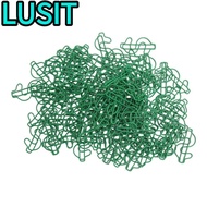 LUSIT 100 Pcs Metal Paper Clips, Plastic-coated Metal 4.5*2cm Dollar Shape Paper Clips, Novelty Doll