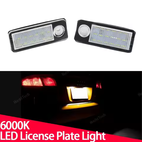 12V LED Number License Plate Light Lamp canbus no error For Audi A6 C5 4B Avant Wagon 1997-2004 RS6 