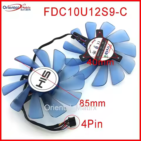 FD9010H12S FDC10U12S9-C 85mm 12V 0.45A 4Wire 4Pin VGA Fan For HIS RX 470 RX474 RX570 RX574 RX580 RX5
