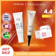PSK Skincare & Makeup |Physical Suncream 15ml+Hydrating Cleanser 15ml +Makeup Remover Travel Pack