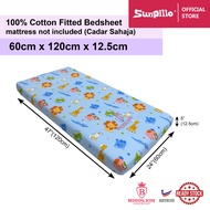 Baby Cot Mattress Cotton Fitted Bedsheet (60cm x 120cm x 12.5cm) (Cadar Bayi)