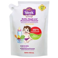 Sleek Baby Bottle &amp; Nipple Cleanser Pouch 450 ml / Baby Bottle Washing Soap
