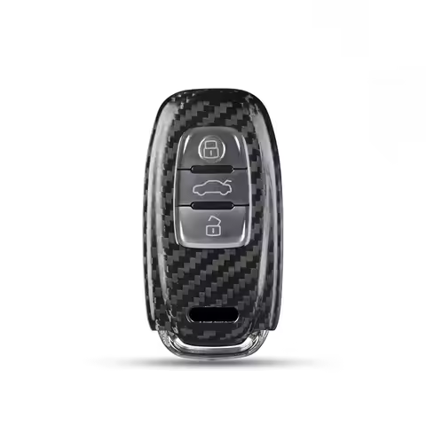 Carbon Fiber Remote Fob Key Case Shell Cover For Audi A4 S4 A5 S5 B8 8K B8.5 A6 S6 C7 A7 S7 4G8 A8 S