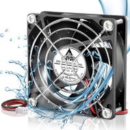 80mm x 25mm 12V DC Waterproof IP67 Fan Dual Ball Bearing Small Brushless Cooling Fans 2-Pin for RV F